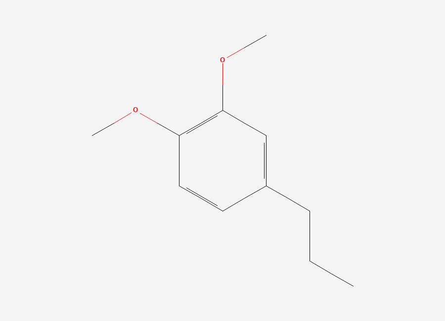 Two-dimensional chemical structure of 1,2-Dimethoxy-4-propylbenzene