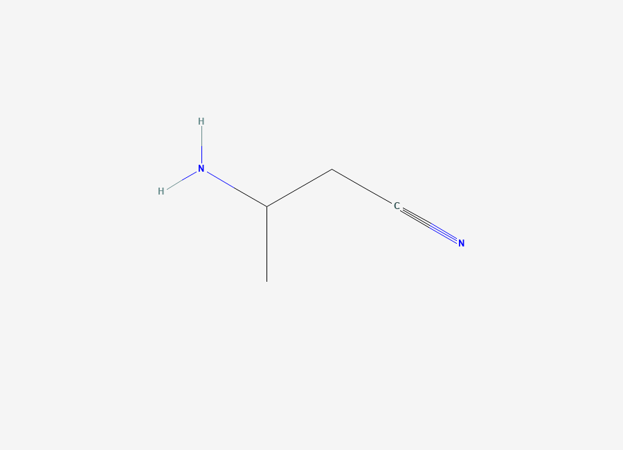 Two-dimensional chemical structure of Butyronitrile, 3-amino-