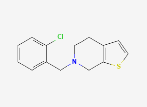 Two-dimensional chemical structure of Ticlopidine EP Impurity F, CAS 62019-75-4