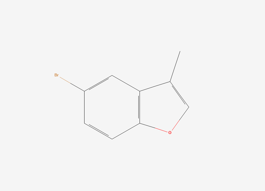 Two-dimensional chemical structure of 5-Bromo-3-methyl-1-benzofuran