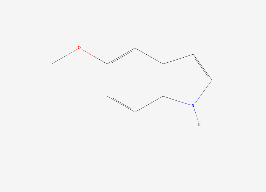 Two-dimensional chemical structure of 5-Methoxy-7-methyl-1H-indole