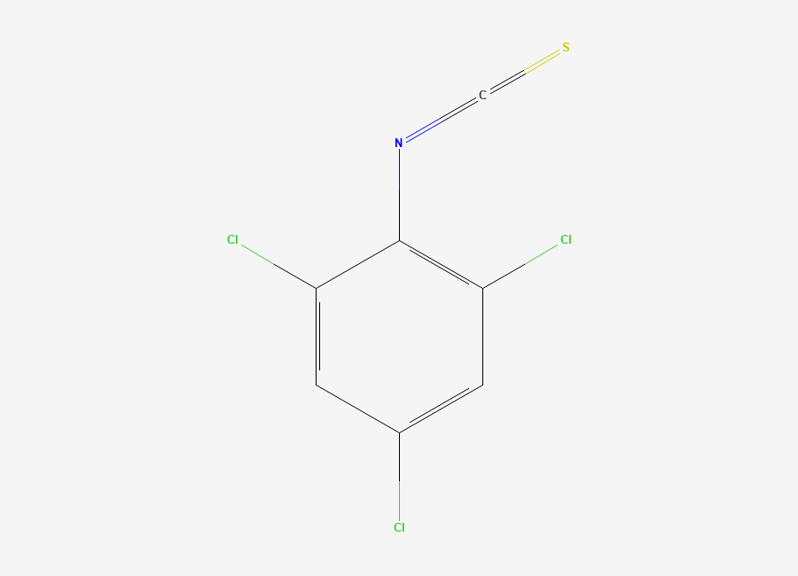 Two-dimensional chemical structure of 2,4,6-Trichlorophenyl isothiocyanate