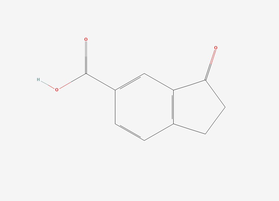 Two-dimensional chemical structure of 1-Indanone-6-carboxylic acid