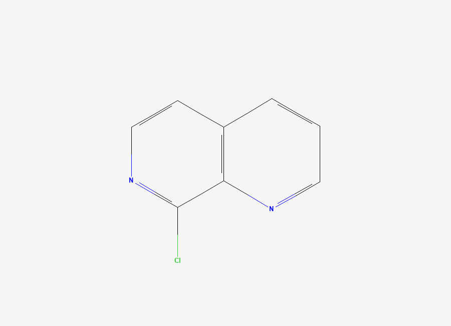 Two-dimensional chemical structure of 8-Chloro-(1,7)naphthyridine