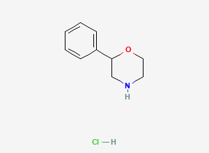 Two-dimensional chemical structure of 2-Phenylmorpholine hydrochloride