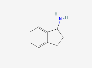 Two-dimensional chemical structure of 1-Aminoindan, CAS 34698-41-4