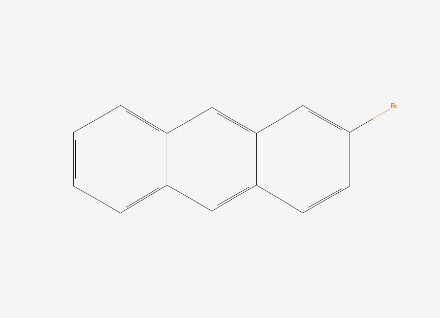 Two-dimensional chemical structure of 2-Bromoanthracene