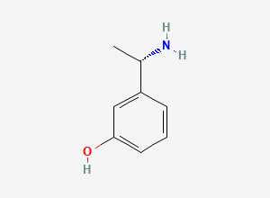 Two-dimensional chemical structure of (S)-3-(1-Aminoethyl)phenol