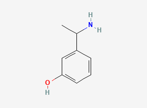 Two-dimensional chemical structure of 3-(1-Aminoethyl)phenol