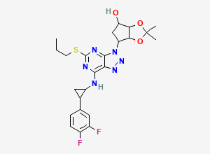 Two-dimensional chemical structure of C24H28F2N6O3S