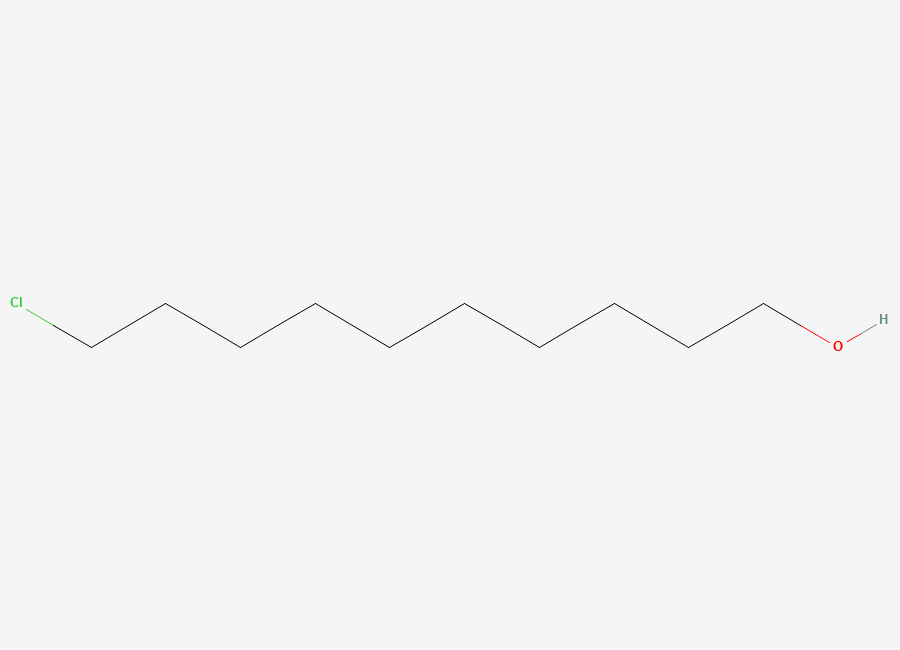 Two-dimensional chemical structure of 10-Chlorodecanol / 10-Chloro-1-Decanol, CAS 51309-10-5