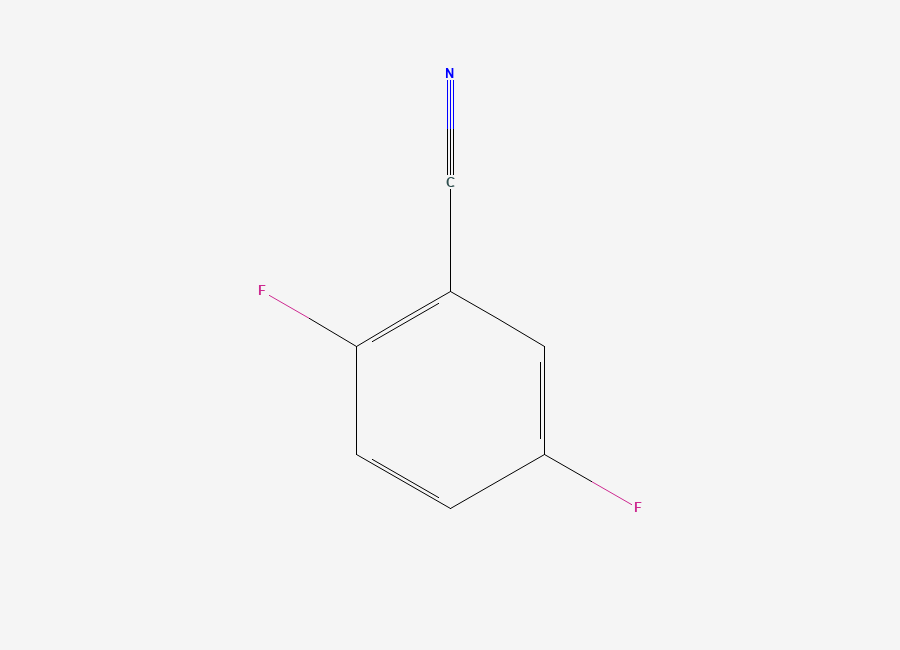 Two-dimensional chemical structure of 2,5-Difluorobenzonitrile