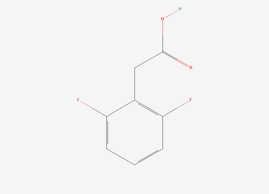 Two-dimensional chemical structure of 2,6-Difluorophenylacetic acid