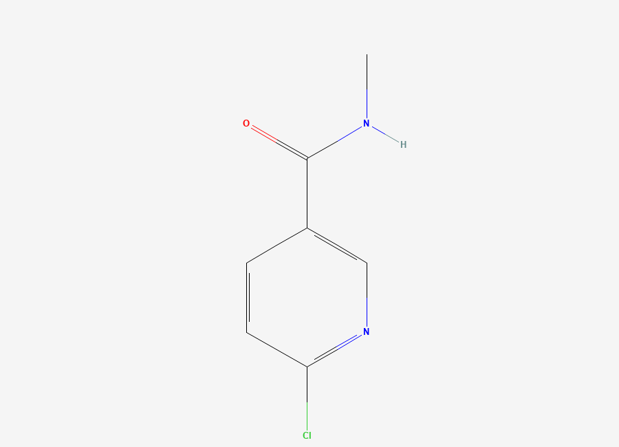 Two-dimensional chemical structure of 6-Chloro-N-methylnicotinamide