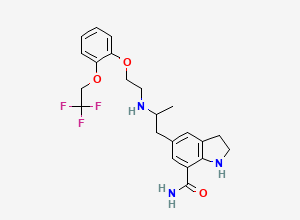 Two-dimensional chemical structure of Silodosin depropanol Impurity ( free base), CAS 2052161-47-2