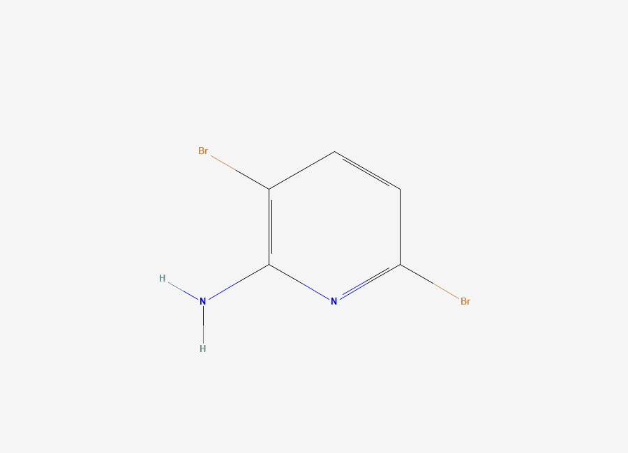 Two-dimensional chemical structure of 2-Amino-3,6-dibromopyridine