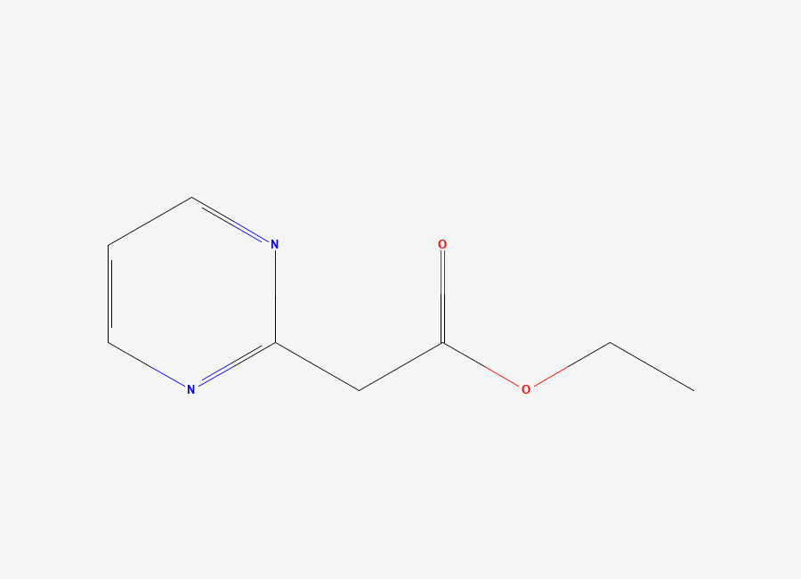 Two-dimensional chemical structure of 2-Pyrimidineacetic acid ethyl ester