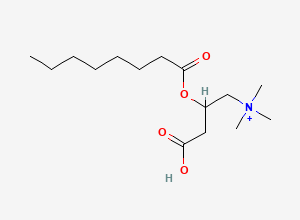 Two-dimensional chemical structure of (3-Carboxy-2-octanoyloxypropyl)-trimethylazanium