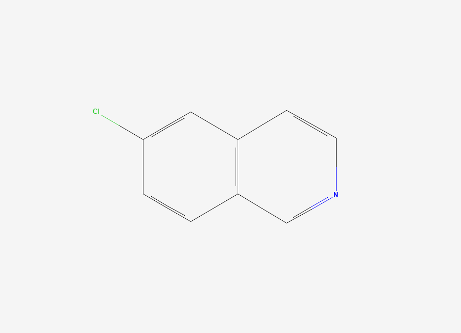 Two-dimensional chemical structure of 6-Chloroisoquinoline