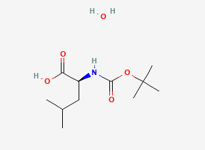Two-dimensional chemical structure of N-Boc-L-Leucine Hydrate
