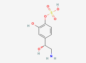 Two-dimensional chemical structure of Norepinephrine Sulfate Impurity / Norepinephrine-3-O-sulfate, CAS 77469-51-3
