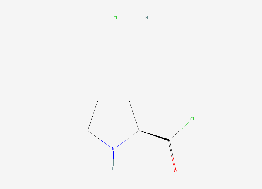 Two-dimensional chemical structure of (S)-pyrrolidine-2-carbonyl chloride hydrochloride