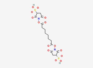 Two-dimensional chemical structure of Bis(sulfosuccinimidyl) suberate