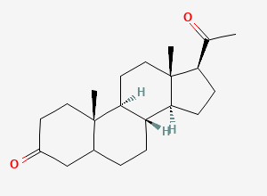 Two-dimensional chemical structure of Pregnane-3,20-dione, CAS 7350-00-7