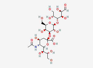 Two-dimensional chemical structure of 3'-Sialyllactose
