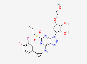 Two-dimensional chemical structure of Ticagrelor Impurity M