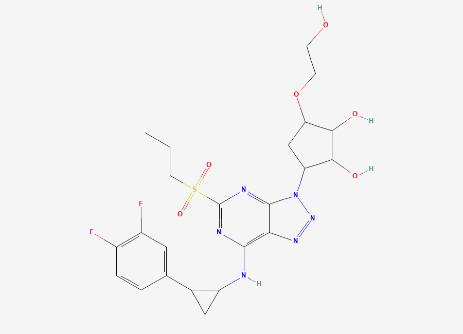 Two-dimensional chemical structure of Ticagrelor Impurity M