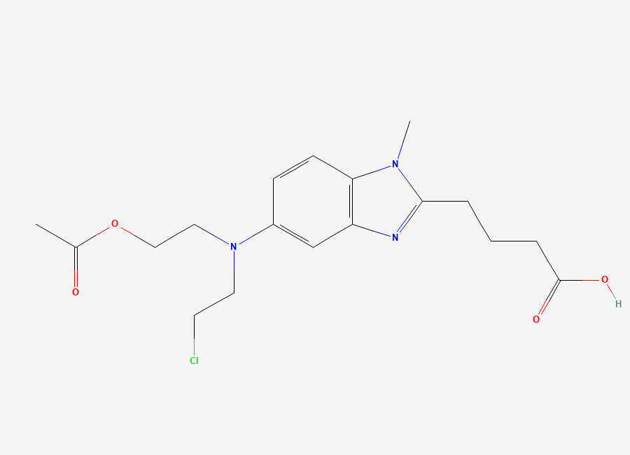 Two-dimensional chemical structure of Dechloro-acetoxy Bendamustine