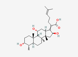 Two-dimensional chemical structure of 16-Desacetylfusidic acid