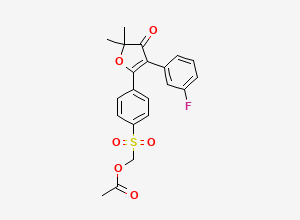 Two-dimensional chemical structure of C21H19FO6S, CAS 1778703-66-4