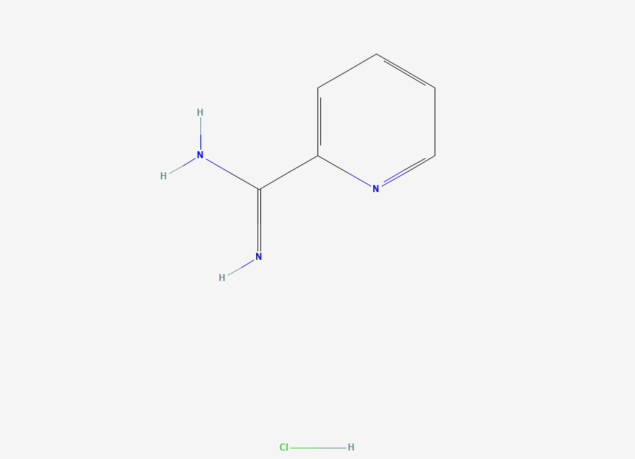 Two-dimensional chemical structure of Pyridine-2-carboximidamide hydrochloride