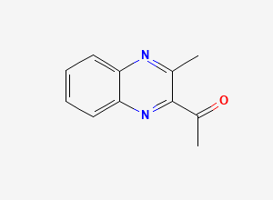 Two-dimensional chemical structure of 1-(3-Methylquinoxalin-2-YL)ethanone, CAS 22059-64-9
