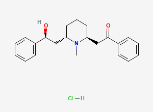 Two-dimensional chemical structure of Lobeline Impurity 5 HCl