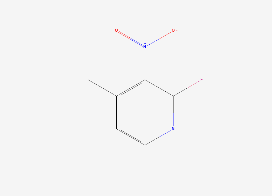 Two-dimensional chemical structure of 2-Fluoro-4-methyl-3-nitropyridine