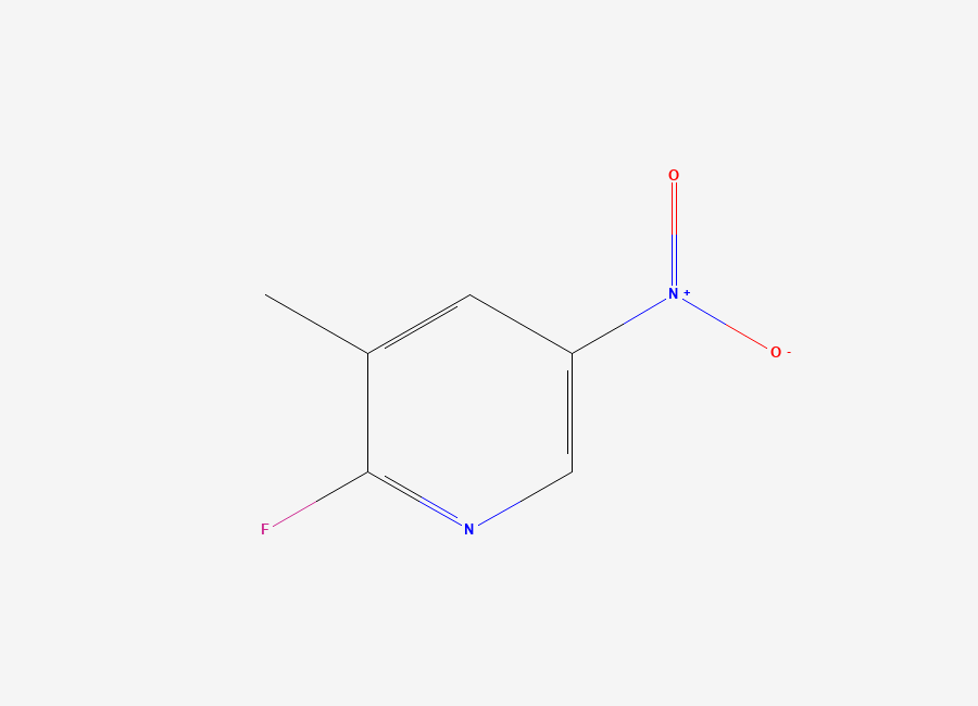 Two-dimensional chemical structure of 2-Fluoro-3-methyl-5-nitropyridine