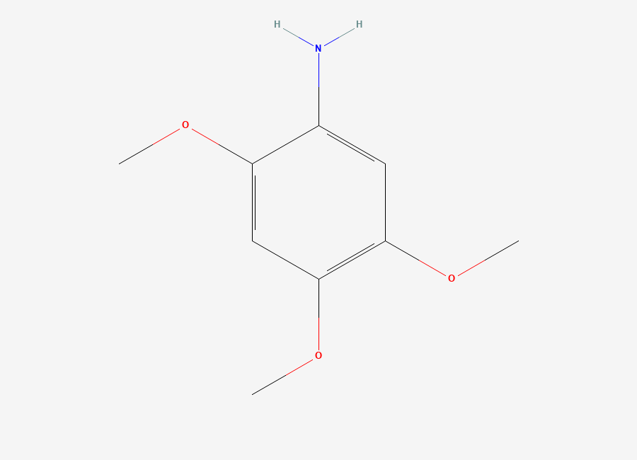Two-dimensional chemical structure of 2,4,5-Trimethoxyaniline