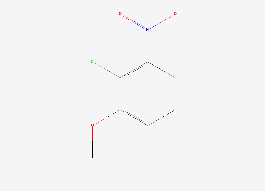 Two-dimensional chemical structure of 2-Chloro-1-methoxy-3-nitrobenzene