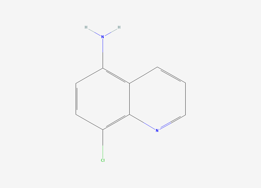 Two-dimensional chemical structure of 8-Chloro-5-quinolinamine