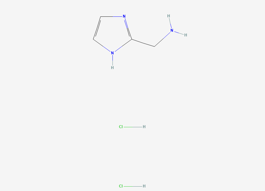 Two-dimensional chemical structure of 1H-imidazol-2-ylmethanamine dihydrochloride