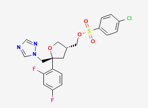 Two-dimensional chemical structure of Posaconazole Intermediate (R-trans isomer), CAS 2243786-07-2