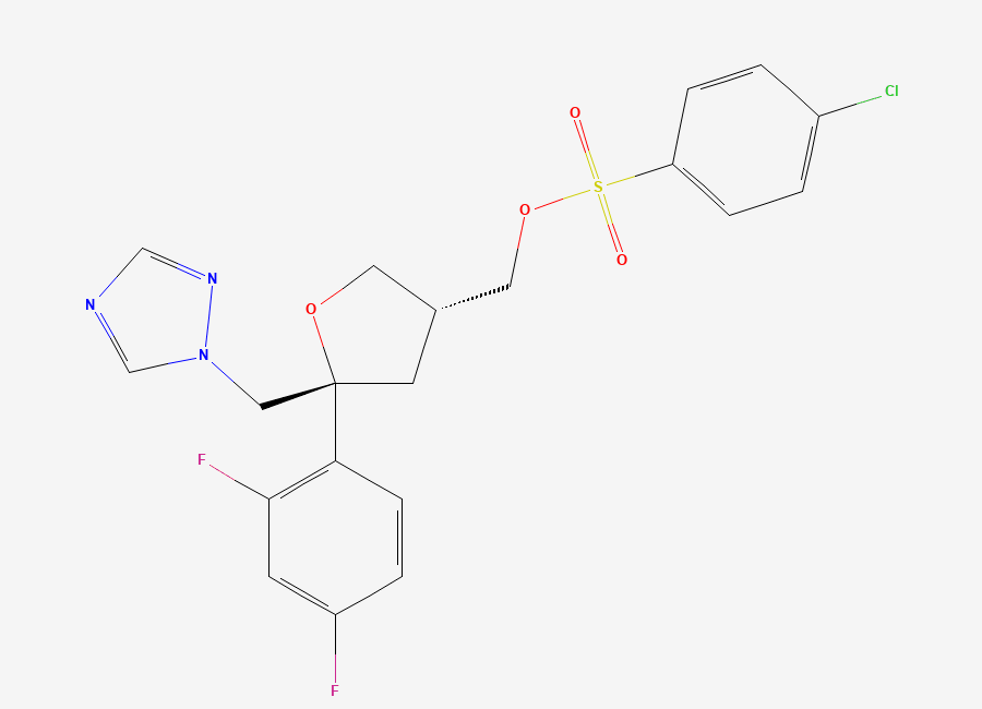Two-dimensional chemical structure of Posaconazole Intermediate (R-trans isomer), CAS 2243786-07-2