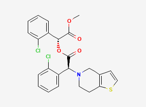 Two-dimensional chemical structure of Clopidogrel Carboxylic Acid [Methyl (R)-o-chloromandelate] Ester