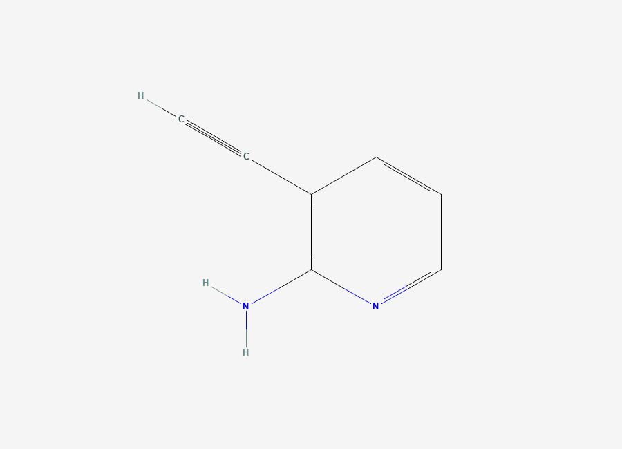 Two-dimensional chemical structure of 3-Ethynylpyridin-2-amine