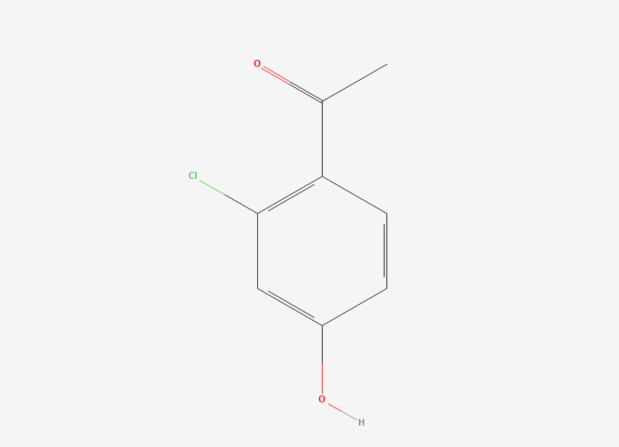 Two-dimensional chemical structure of 2'-Chloro-4'-hydroxyacetophenone