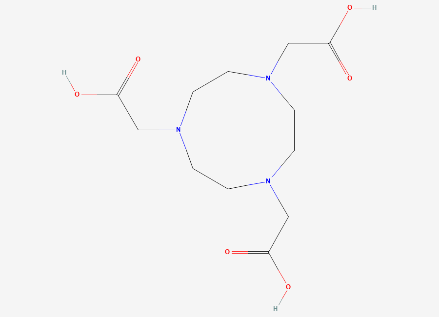 Two-dimensional chemical structure of 1,4,7-triazacyclononane-N,N',N''-triacetic acid