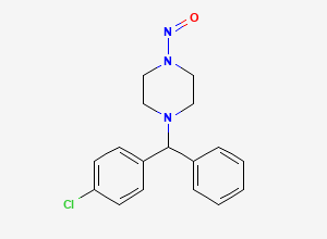 Two-dimensional chemical structure of N-Nitroso Cetirizine EP Impurity A, CAS 2005-04-1